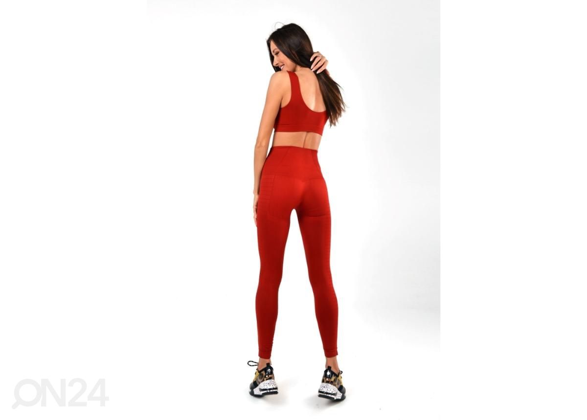 Naiste pikad treeningretuusid Boco Wear Red Plain Push Up punane XS/S suurendatud