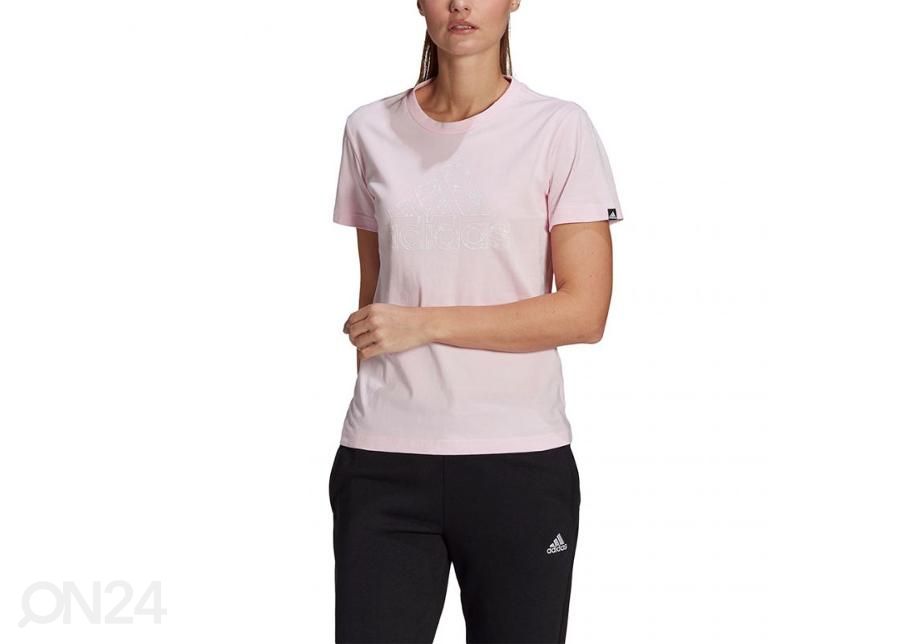 Naiste vabaajasärk Adidas Outlined Floral Graphic suurendatud