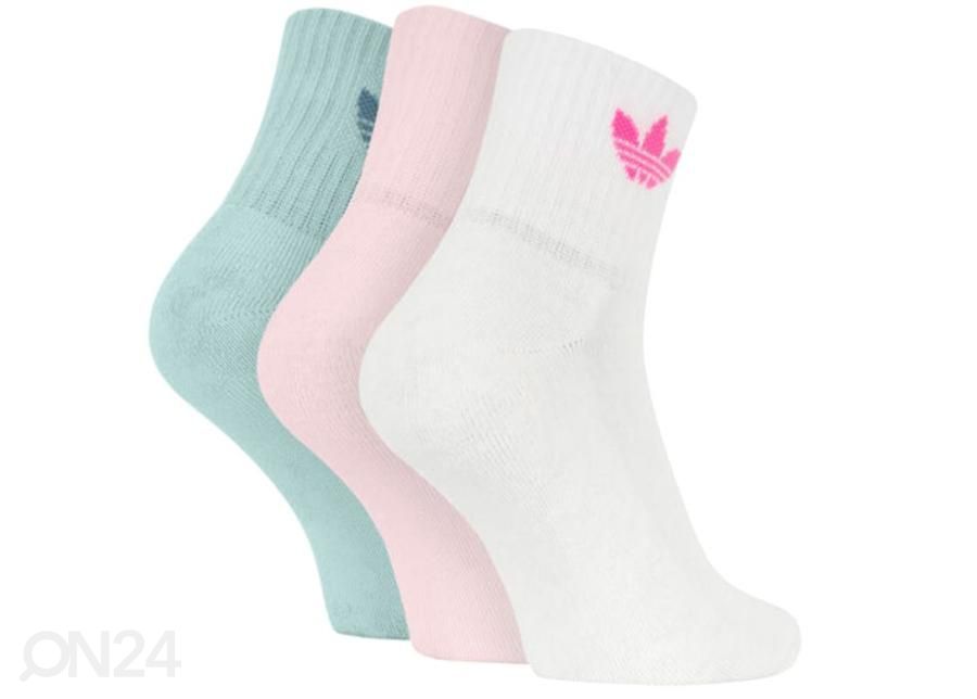 Naiste vabaajasokid Adidas Mid-Cut Crew 3-pakk suurendatud