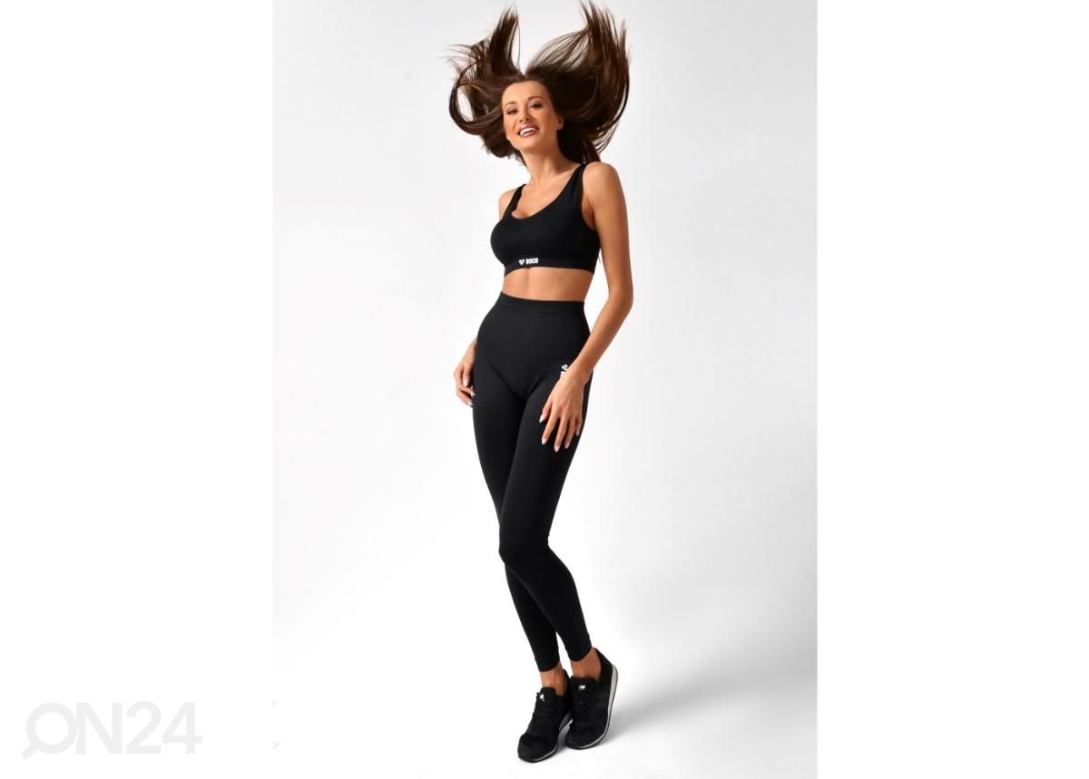 Naiste vormivad retuusid Boco Wear Black Plain Push Up must M/L suurendatud