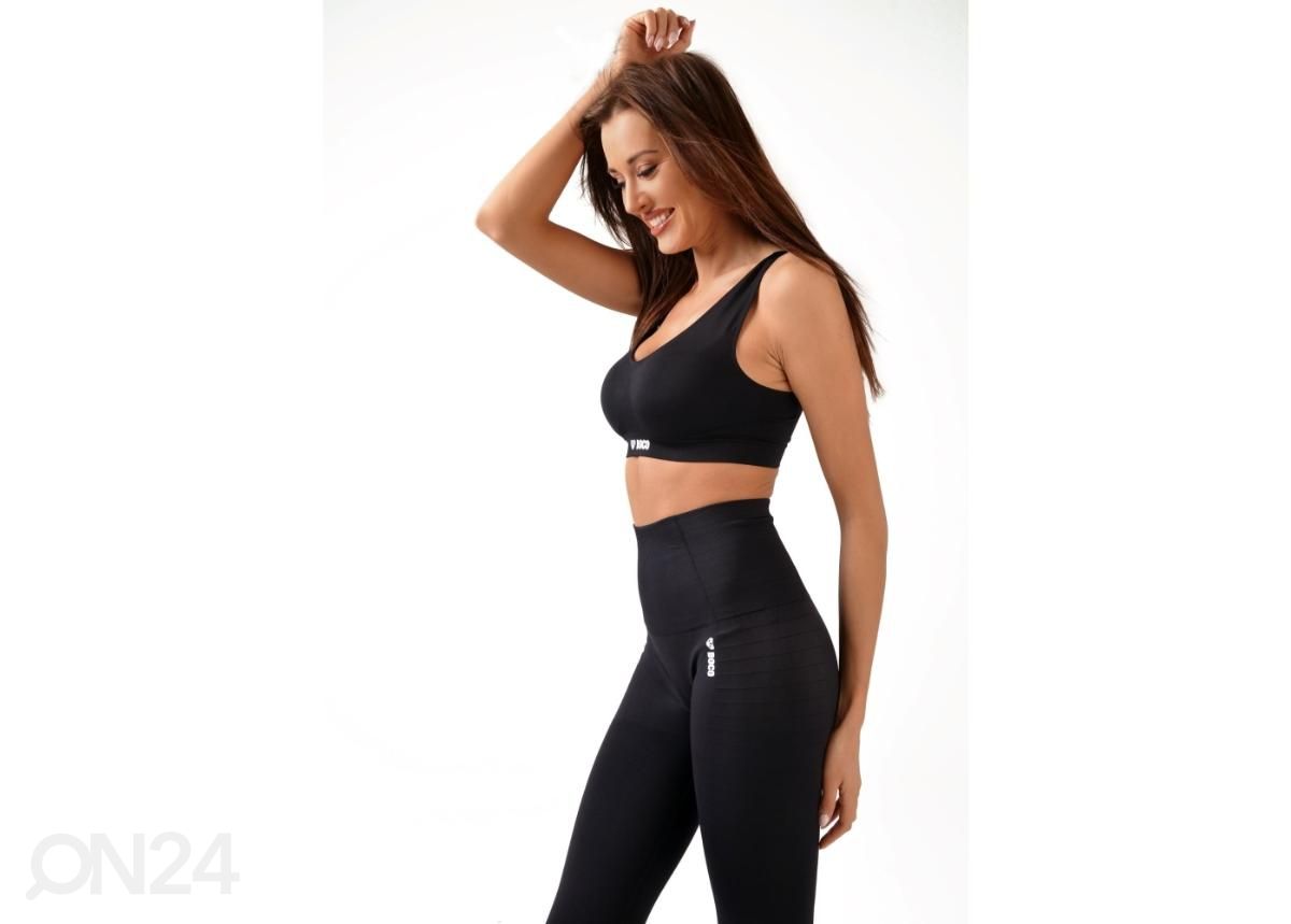 Naiste vormivad retuusid Boco Wear Black Plain Push Up must M/L suurendatud