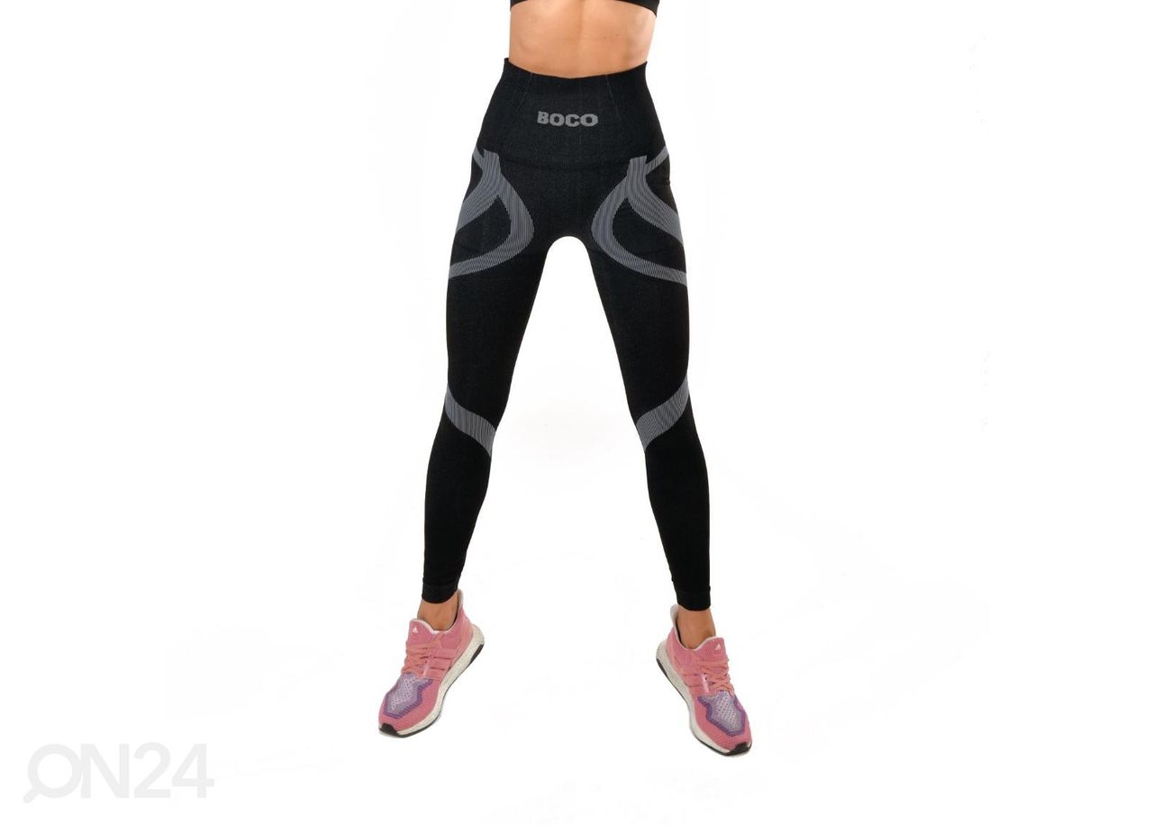 Naiste vormivad retuusid Boco Wear Black Warrior must XS/S suurendatud