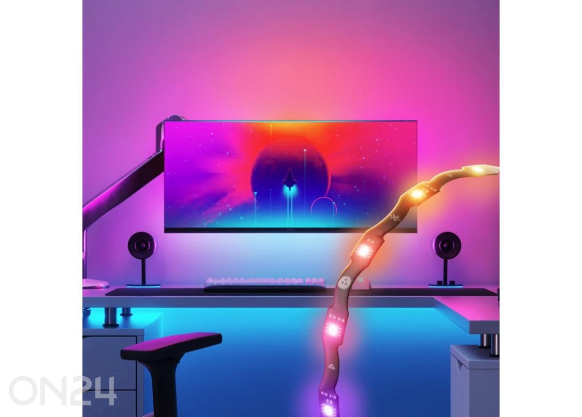 Nanoleaf 4D arvutiekraani peegeldav valgusriba 2,5 m (USB) suurendatud