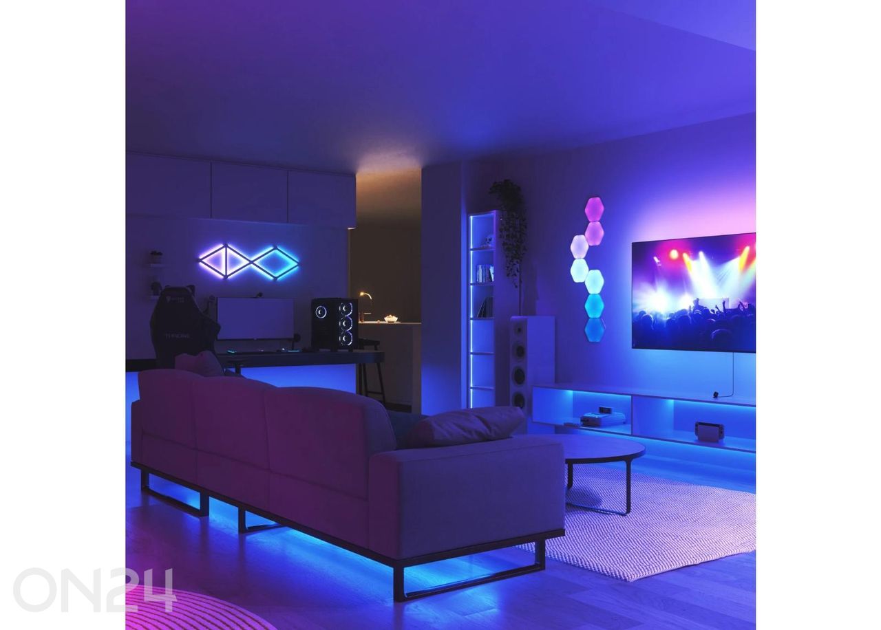 Nanoleaf 4D teleri ekraanipeegelduse ja valgusribade komplekt (kuni 85'' telerile või monitorile) suurendatud
