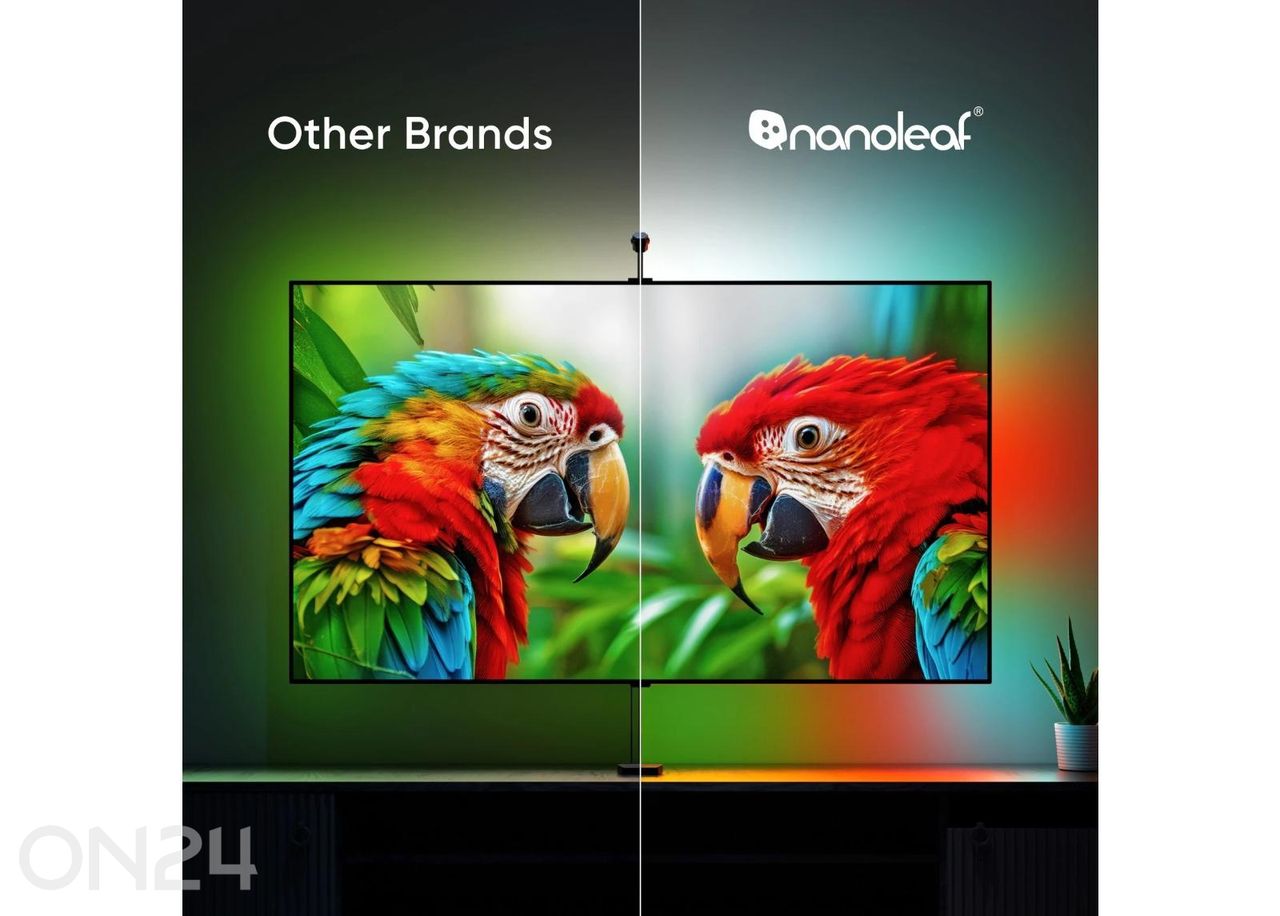 Nanoleaf 4D V2 teleri ekraanipeegelduse ja valgusribade komplekt (kuni 65'' telerile või monitorile) suurendatud