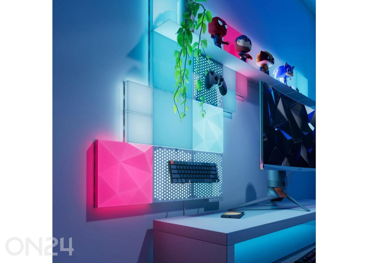 Nanoleaf Blocks Textured Big Squares laienduskomplekt (2 paneeli) suurendatud