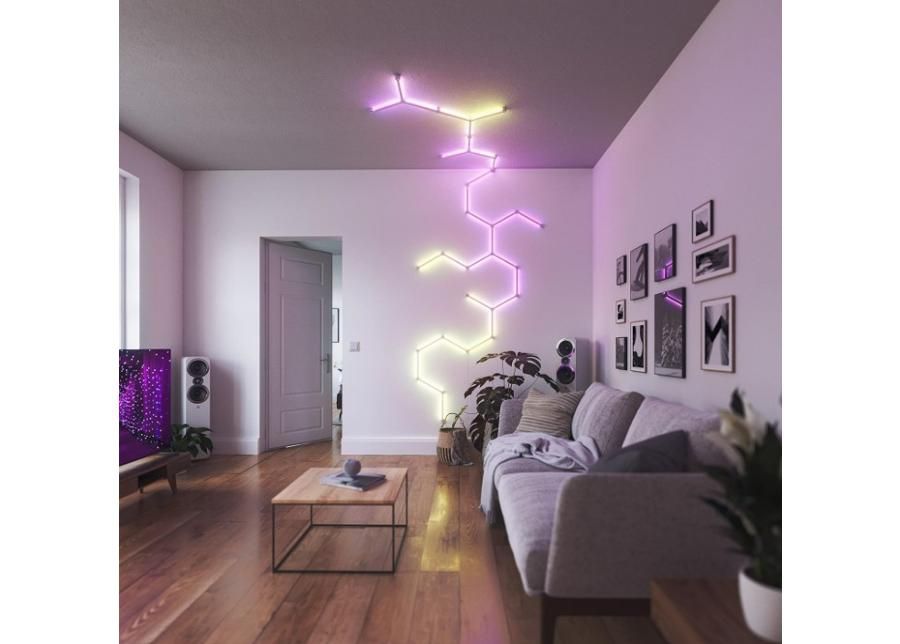 Nanoleaf Lines 60° stardikomplekt (15 valgusriba) suurendatud