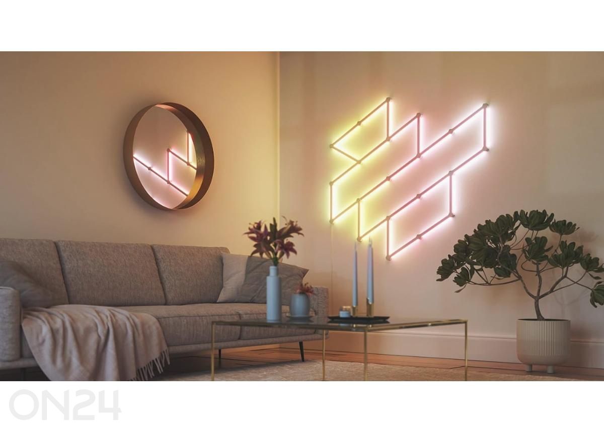 Nanoleaf Lines 60° stardikomplekt (15 valgusriba) suurendatud