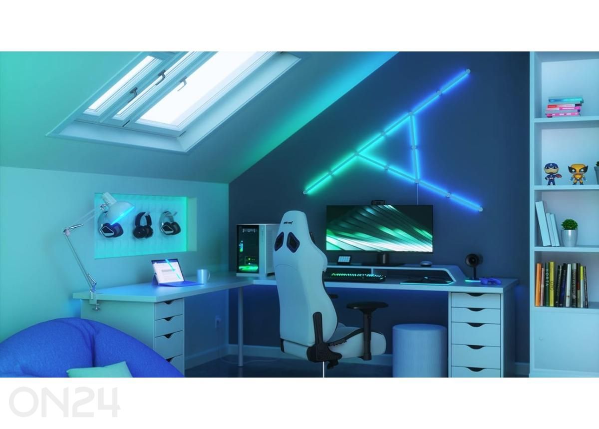 Nanoleaf Lines 60° stardikomplekt (15 valgusriba) suurendatud