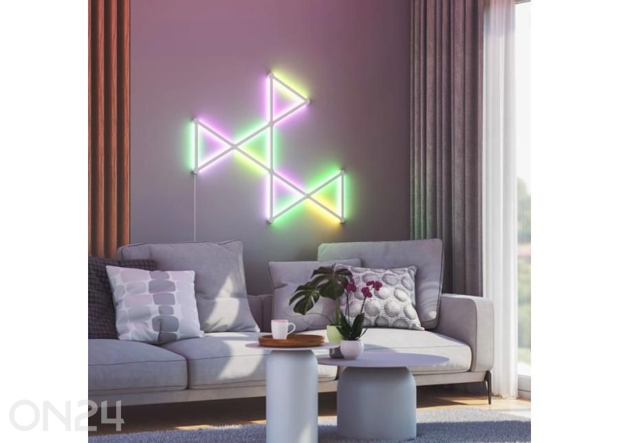 Nanoleaf Lines 60° stardikomplekt (15 valgusriba) suurendatud