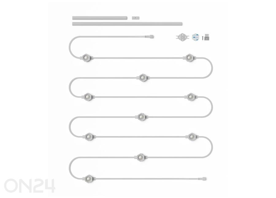 Nanoleaf nutikas mitmevärviline püsivalgusti välitingimustesse – laienduskomplekt (5 m) suurendatud