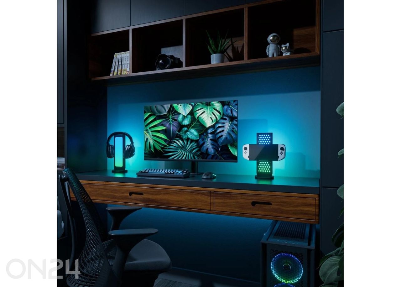 Nanoleaf perforeeritud valgustatud lauadokk suurendatud