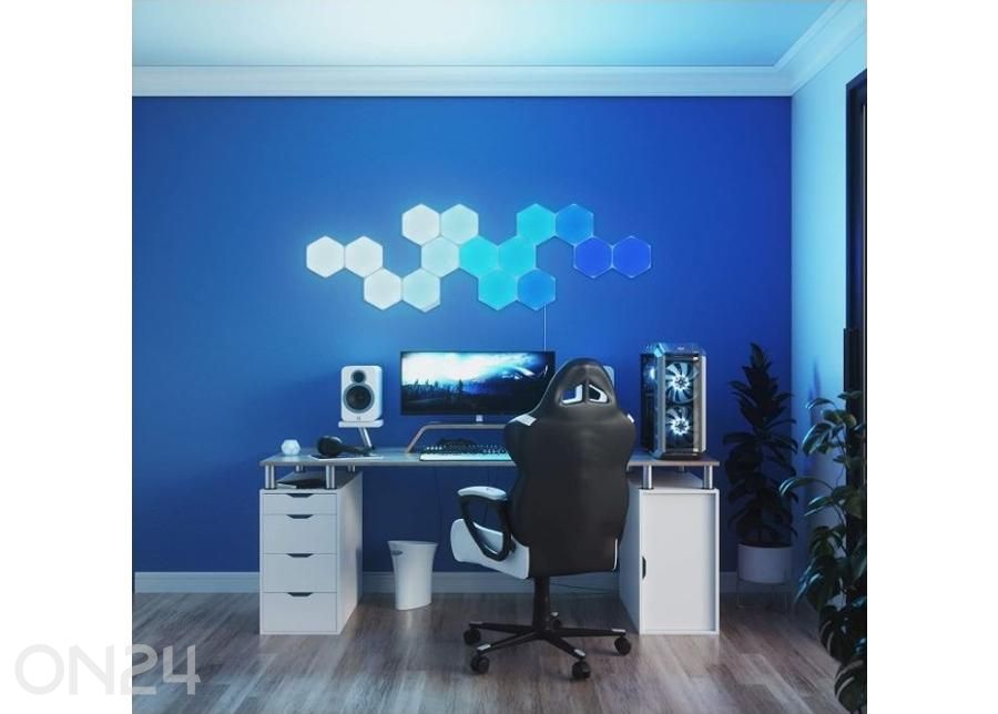 Nanoleaf Shapes Hexagons stardikomplekt (15 paneeli) suurendatud