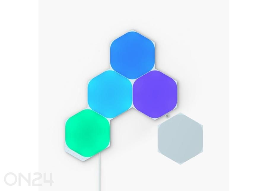 Nanoleaf Shapes Hexagons stardikomplekt (9 paneeli) suurendatud