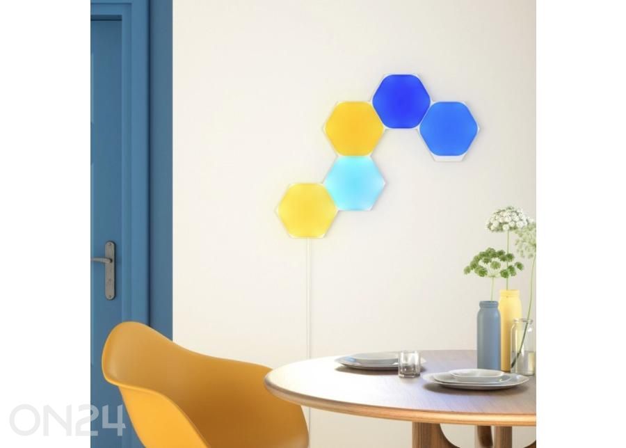 Nanoleaf Shapes Hexagons stardikomplekt (9 paneeli) suurendatud