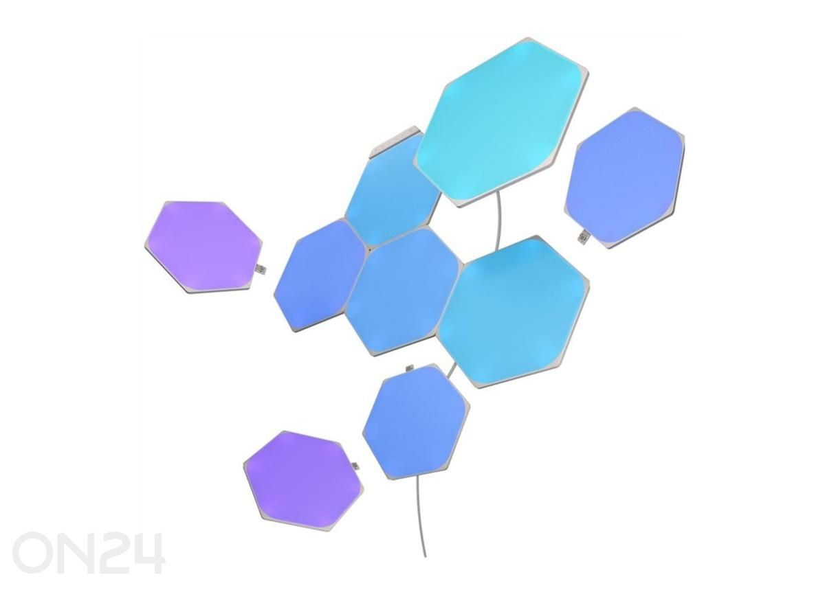 Nanoleaf Shapes Hexagons stardikomplekt (9 paneeli) suurendatud