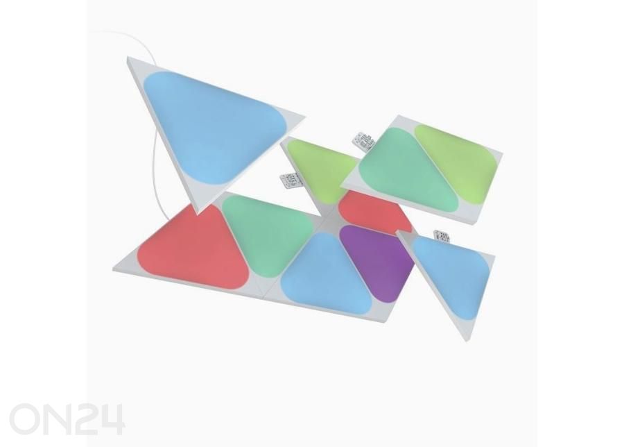 Nanoleaf Shapes Mini Triangles laienduskomplekt (10 paneeli) suurendatud