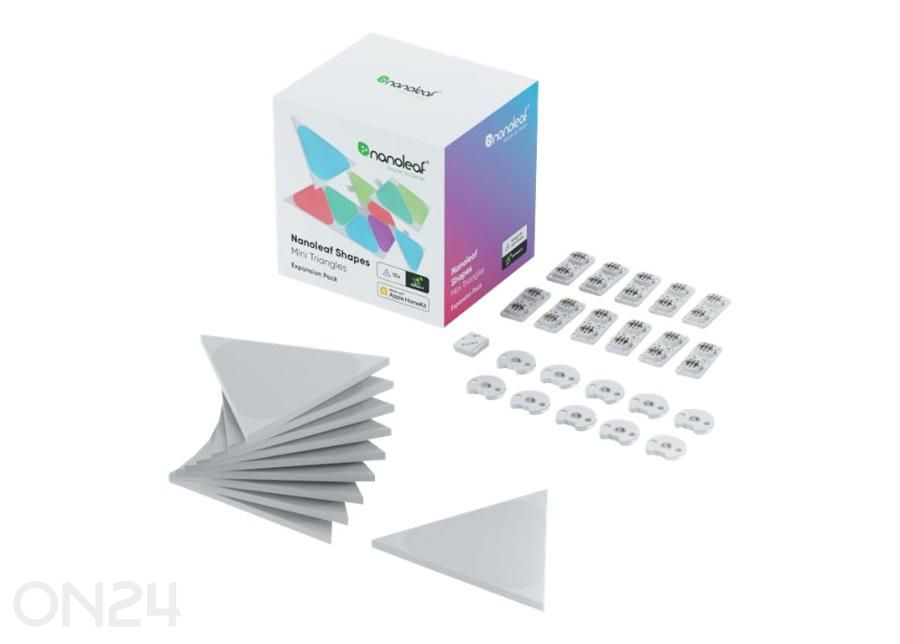 Nanoleaf Shapes Mini Triangles laienduskomplekt (10 paneeli) suurendatud