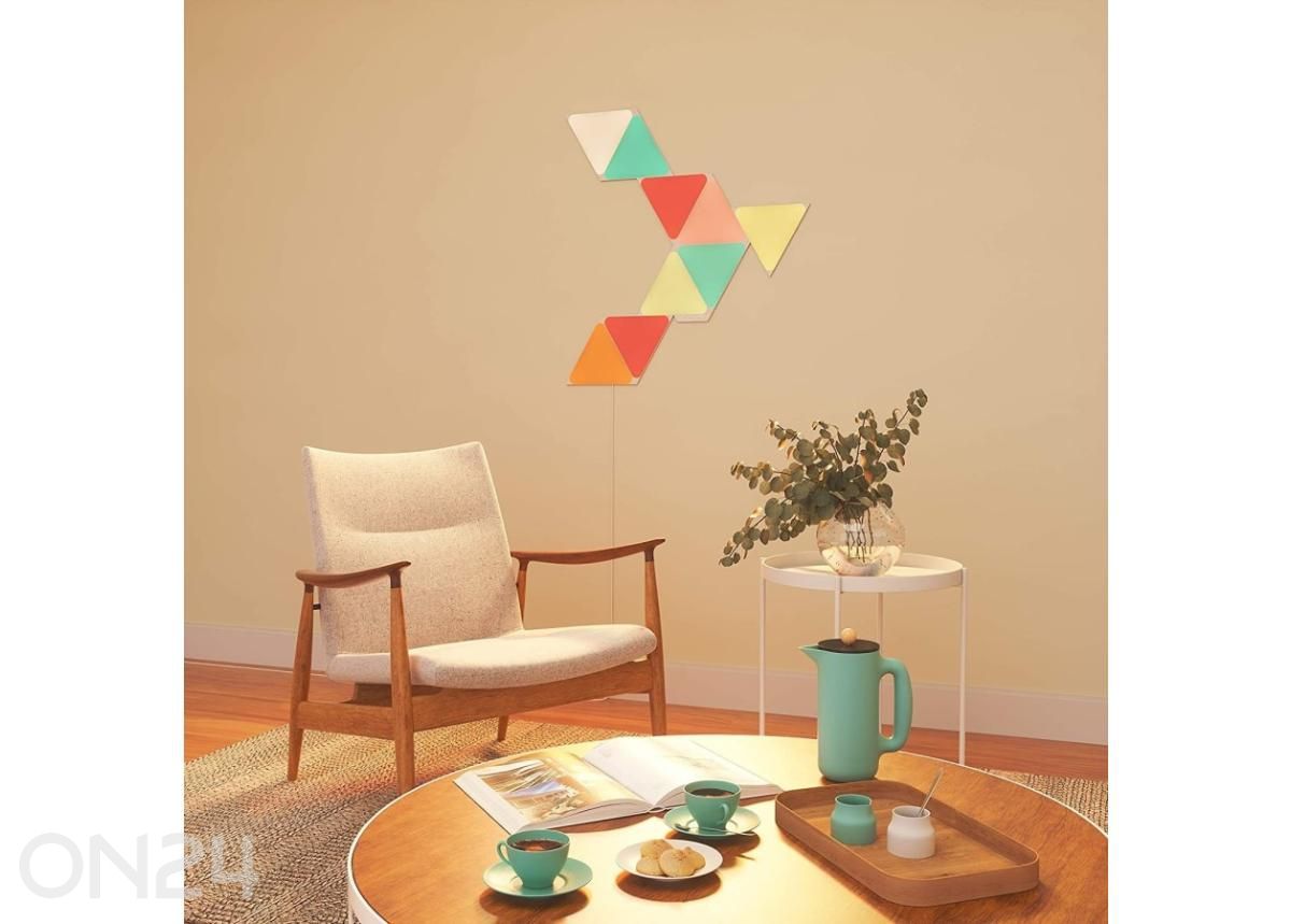 Nanoleaf Shapes Triangles stardikomplekt (9 paneeli) suurendatud