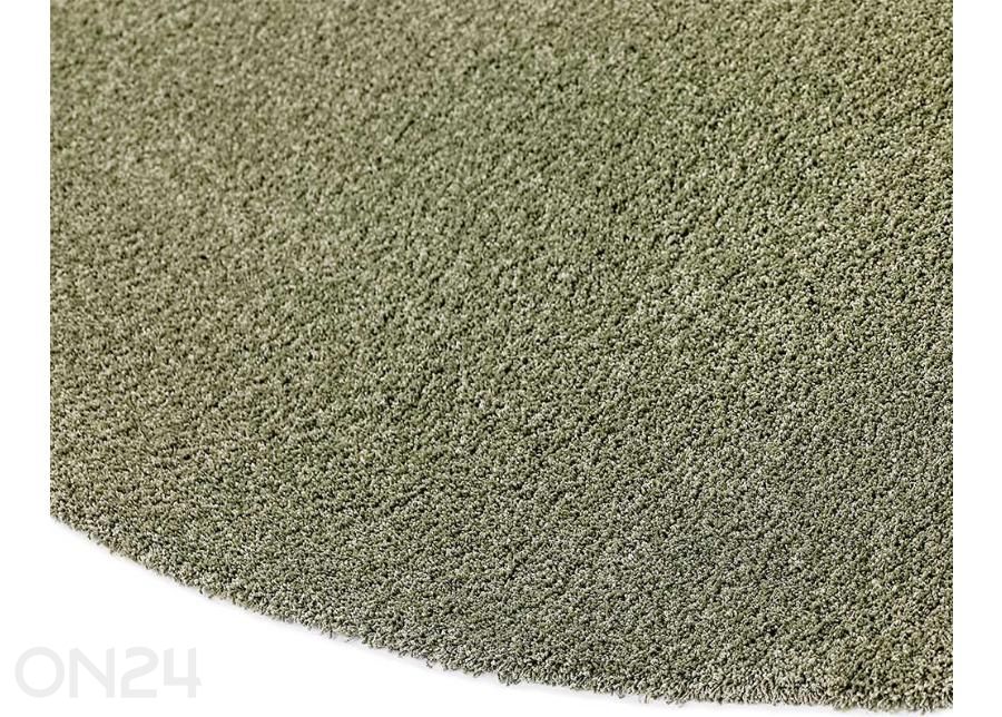 Narma kräsuline tuftingvaip Sweet™ green ümar Ø 133 cm suurendatud