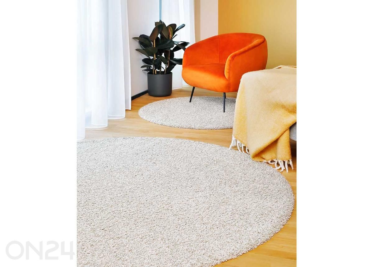 Narma kräsuline tuftingvaip Sweet™ salt ümar Ø 133 cm suurendatud