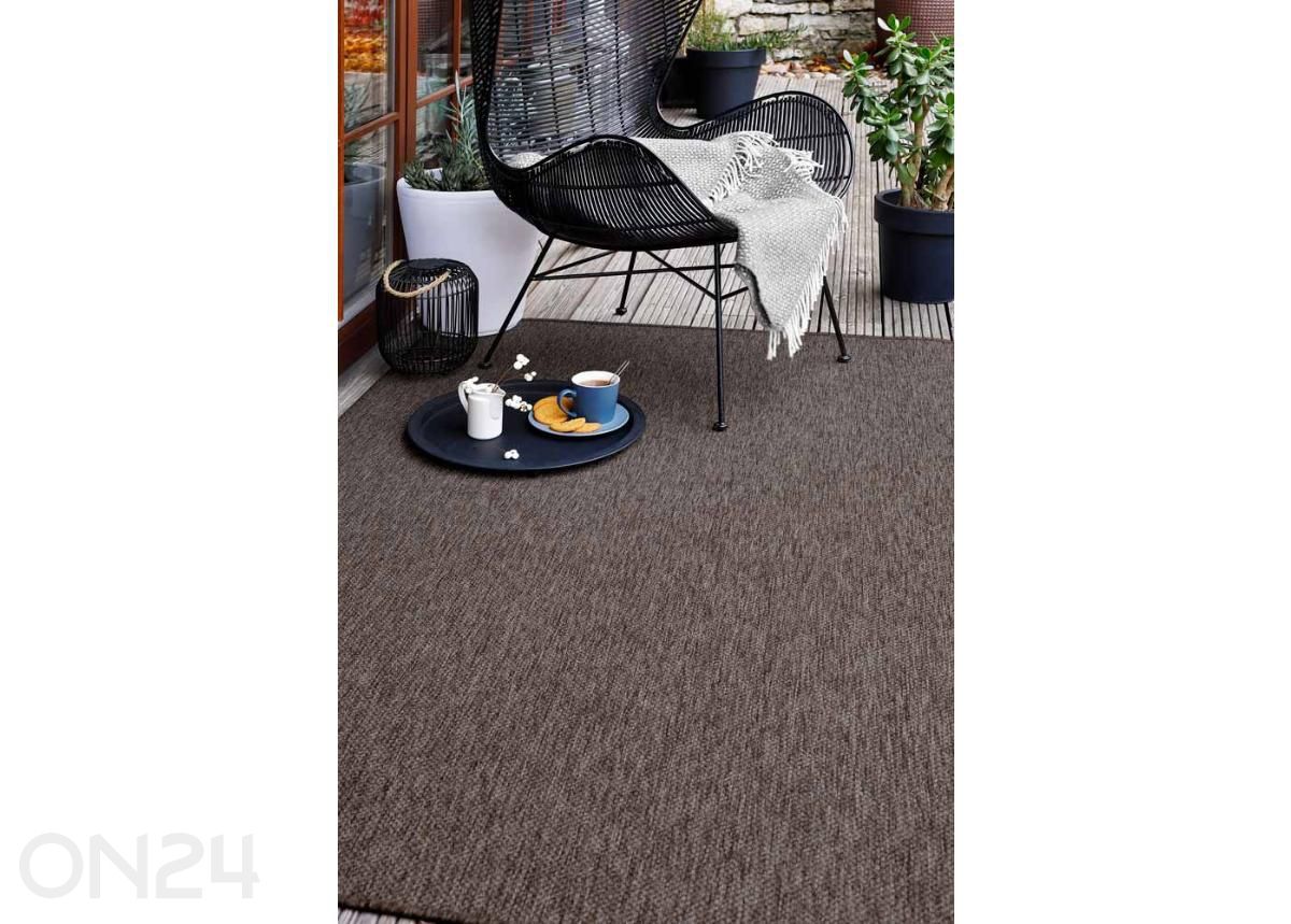 Narma madalsidusvaip Vagabond™ brown ümar Ø 160 cm suurendatud