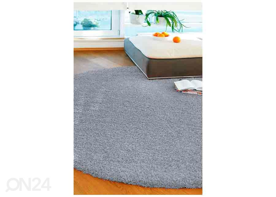 Narma pikakarvaline vaip Spice™ grey ümar Ø 133 cm suurendatud
