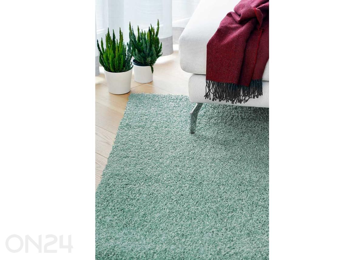Narma pikakarvaline vaip Spice™ mint ümar Ø 133 cm suurendatud