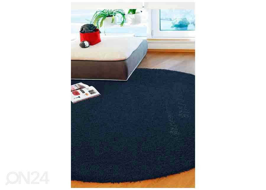 Narma pikakarvaline vaip Spice™ navy ümar Ø 200 cm suurendatud