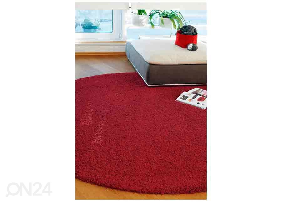 Narma pikakarvaline vaip Spice™ red ümar Ø 133 cm suurendatud