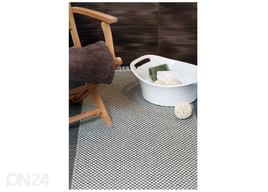 Narma plastikvaip Diby black-cream 70x150 cm suurendatud