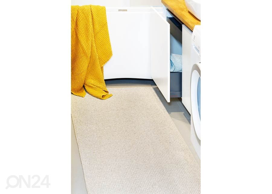 Narma plastikvaip Neve cream metallic 70x350 cm suurendatud
