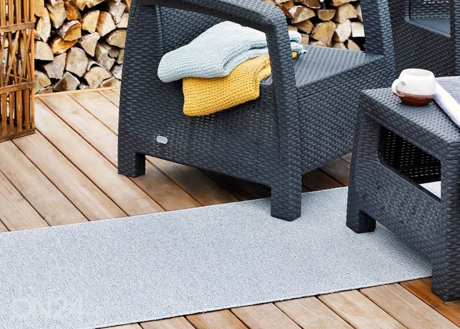 Narma plastikvaip Neve silver metallic 70x200 cm suurendatud
