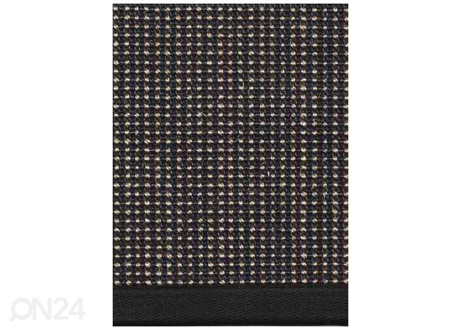 Narma sisalvaip Livos™ black-brown ümar Ø 160 cm suurendatud
