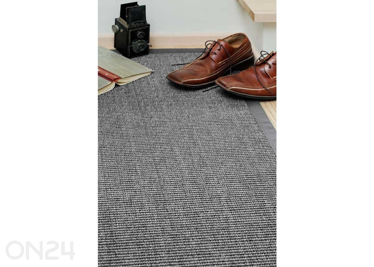 Narma sisalvaip Livos™ grey ümar Ø 160 cm suurendatud
