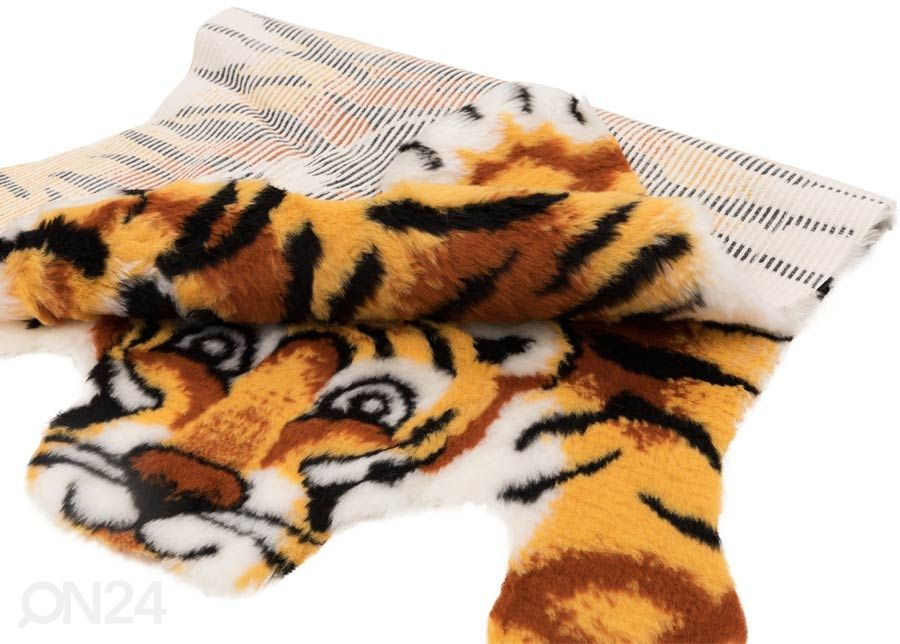 Narma Vegan Fur plüüsvaip KIDS BUDDY 70x110 Tiiger suurendatud