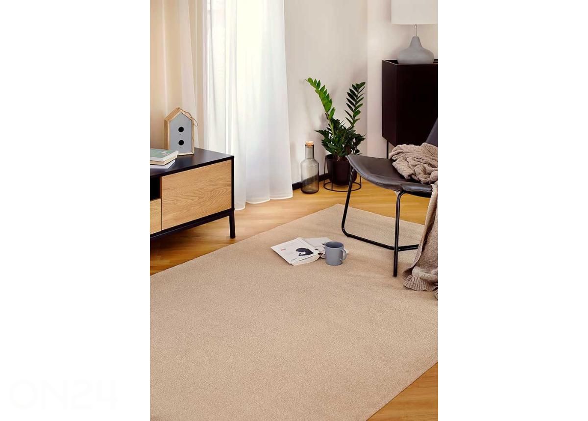 Narma veluurvaip Eden™ camel ümar Ø 133 cm suurendatud