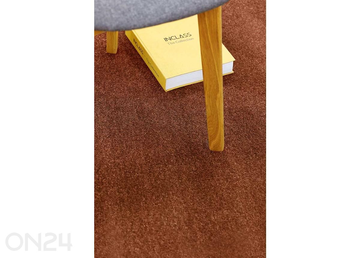 Narma veluurvaip Eden™ caramel ümar Ø 133 cm suurendatud