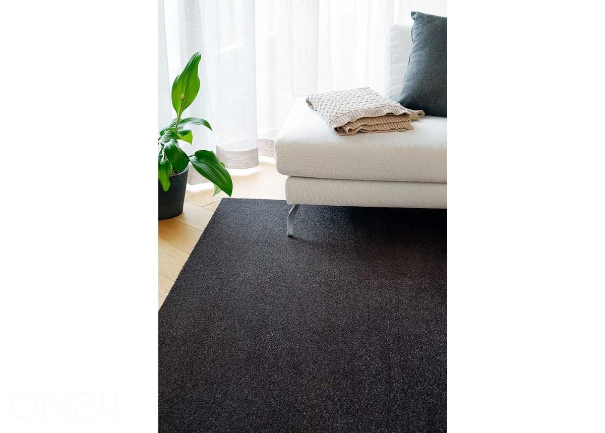 Narma veluurvaip Eden™ carbon ümar Ø 133 cm suurendatud