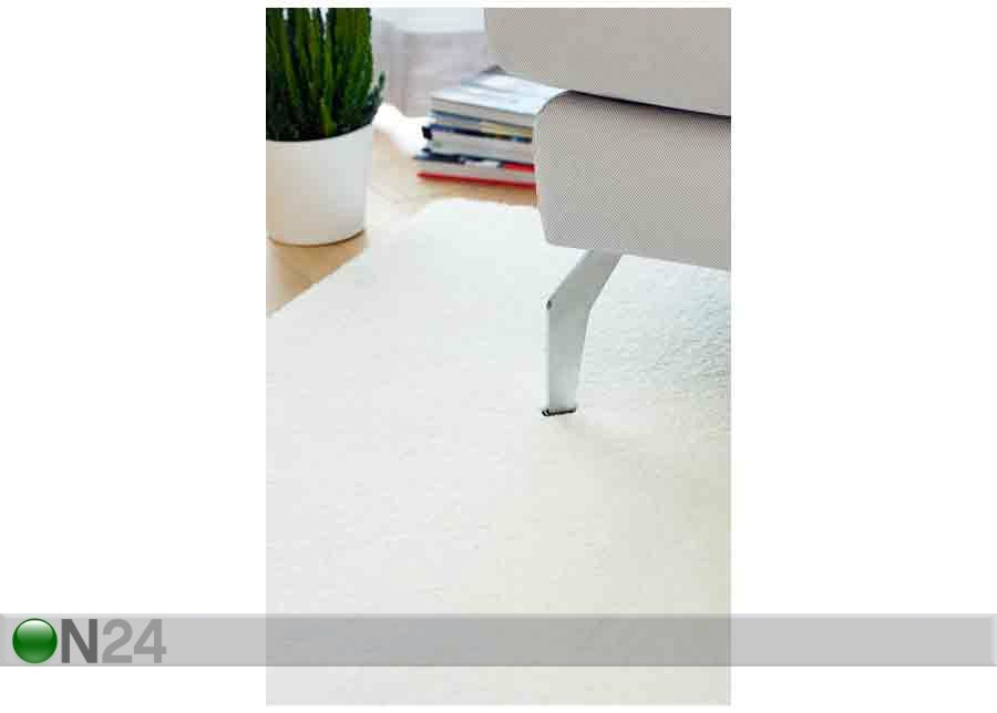 Narma veluurvaip Noble white 200x300 cm suurendatud