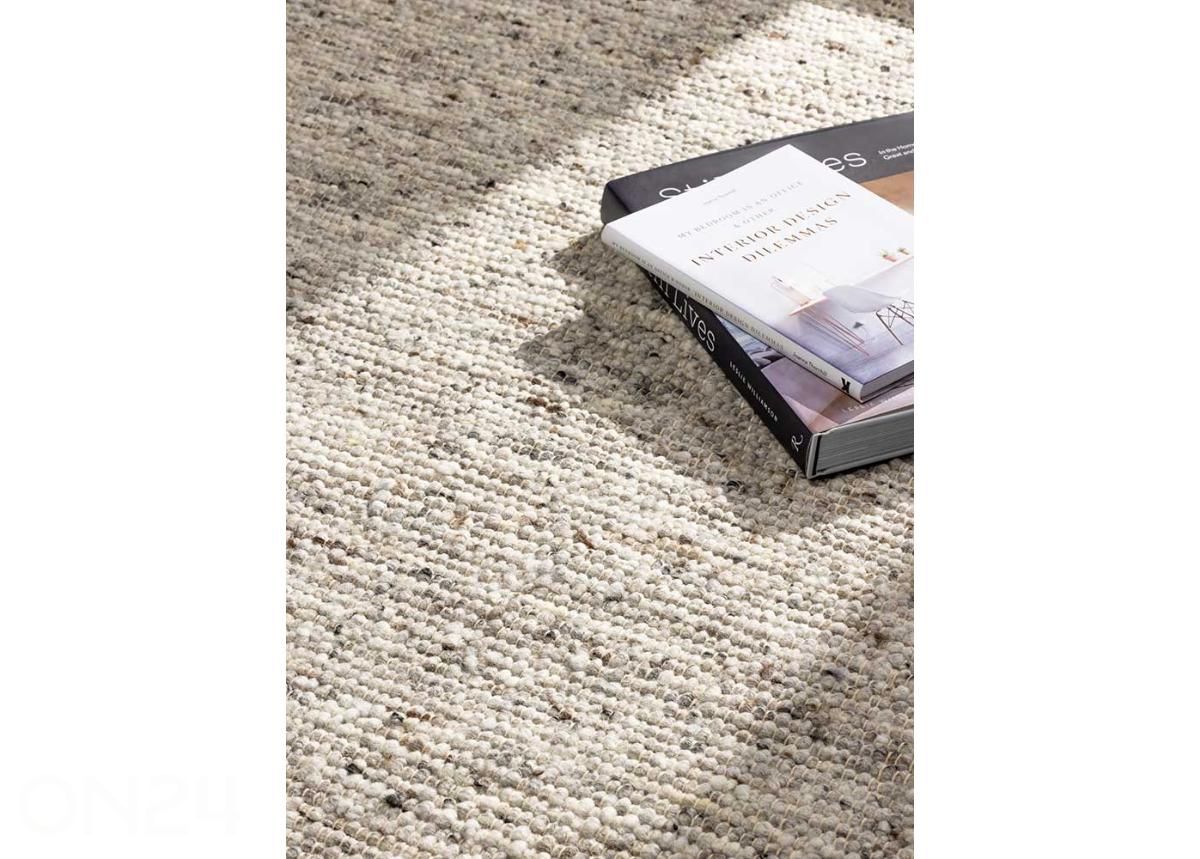 Narma villane käsikootud vaip Hygge beige 140x200 cm suurendatud