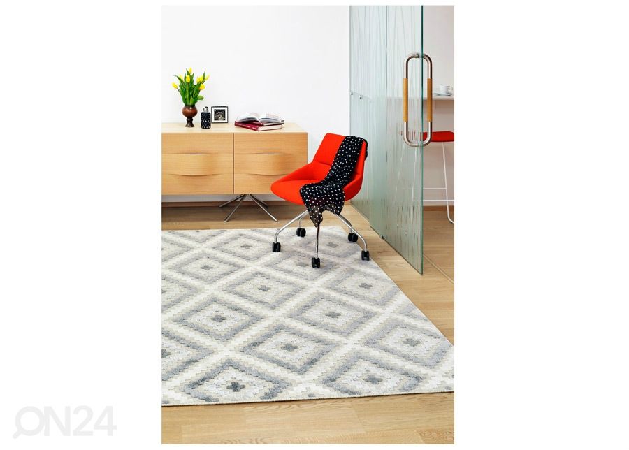 Narma villane käsikootud vaip Madona natural 160x230 cm suurendatud