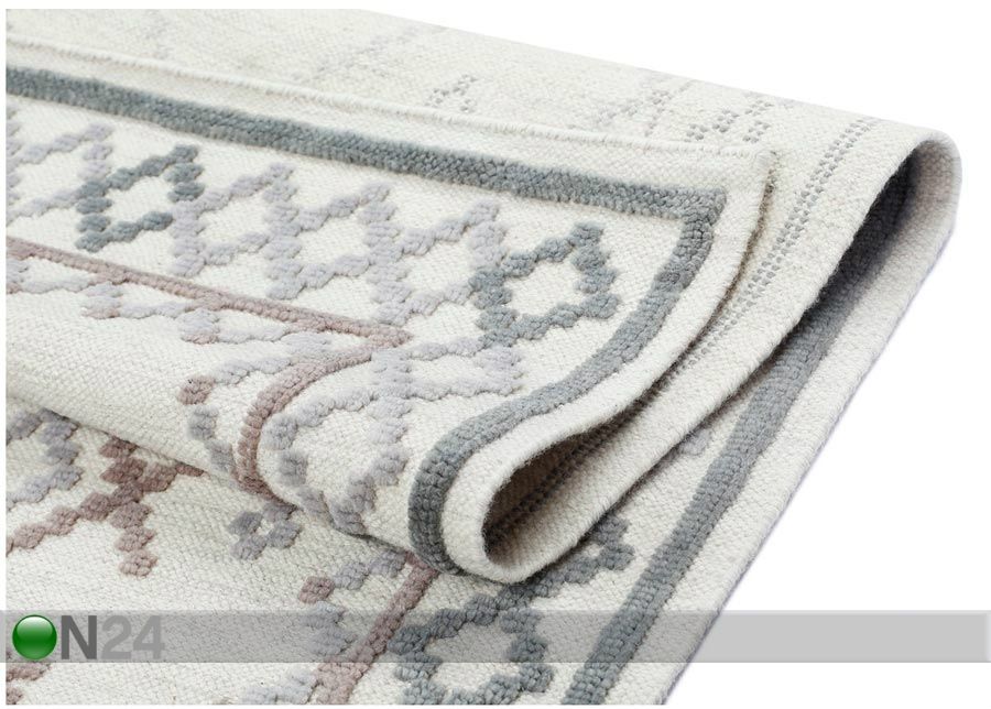 Narma villane käsikootud vaip Palanga grey-beige 160x230 cm suurendatud