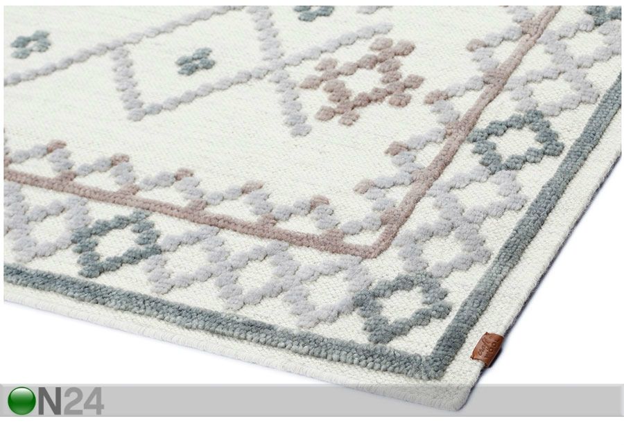 Narma villane käsikootud vaip Palanga grey-beige 160x230 cm suurendatud