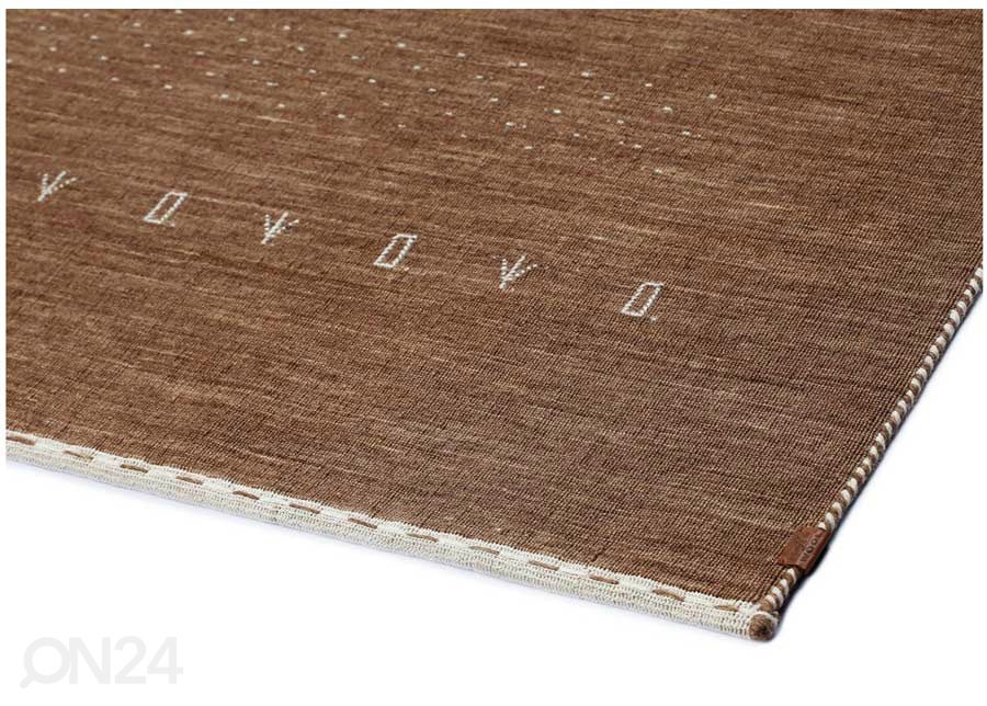 Narma villane käsikootud vaip Tornio brown 140x200 cm suurendatud