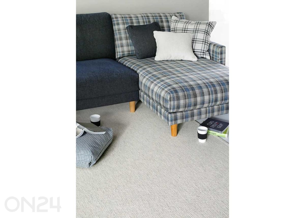 Narma villane vaip Savanna™ white 80x240 cm suurendatud