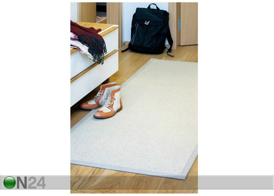 Narma villane vaip Shetland cream 80x150 cm suurendatud