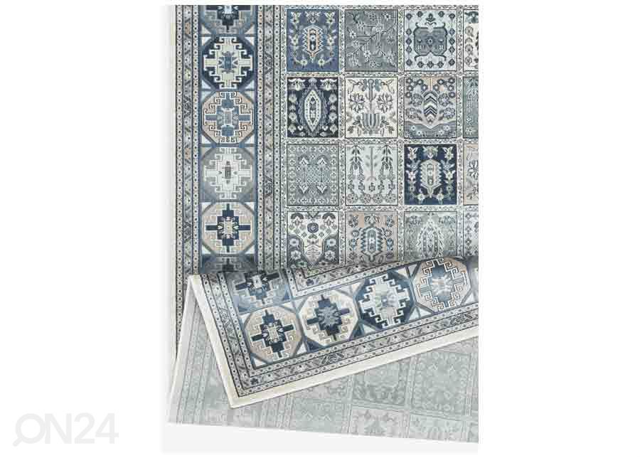 Narma viskoosvaip Zahra sand/blue 160x230 cm suurendatud