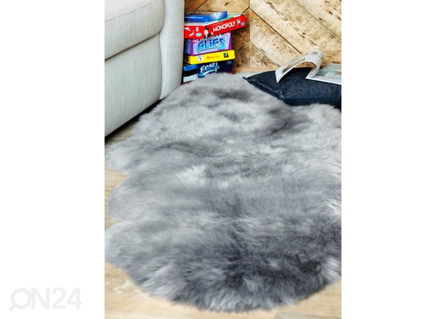 Naturaalne lambanahk Merino grey M ±60x90 cm suurendatud