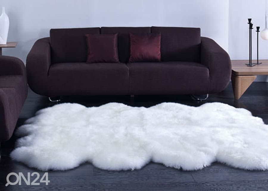 Naturaalne lambanahk Merino natural white Quatro ±90x180 cm suurendatud